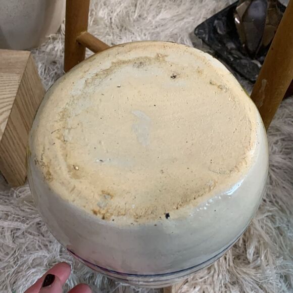 Vintage 1982 Farm Scene Hand Painted Ruth Paoge Pottery Earthenware Vase - Picture 15 of 17